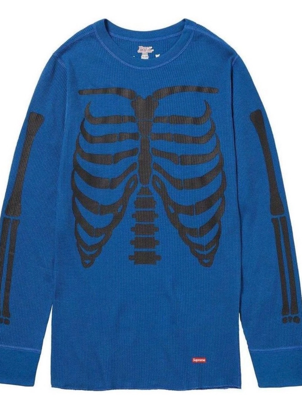 Supreme - Supreme x HANES FW23 Week9 Bones Thermal Crew Long Sleeve Shirt 'Blue'